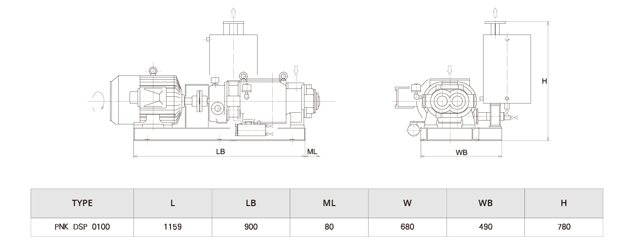PNK DSP 0100螺杆（gǎn）真空泵